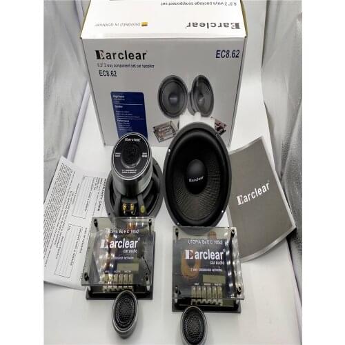 Free Shipping 1 Set EC8.62 120W Earclear 6.5'' 2Way 240W Car Audio Max Power Packaged component set Designed In Germany