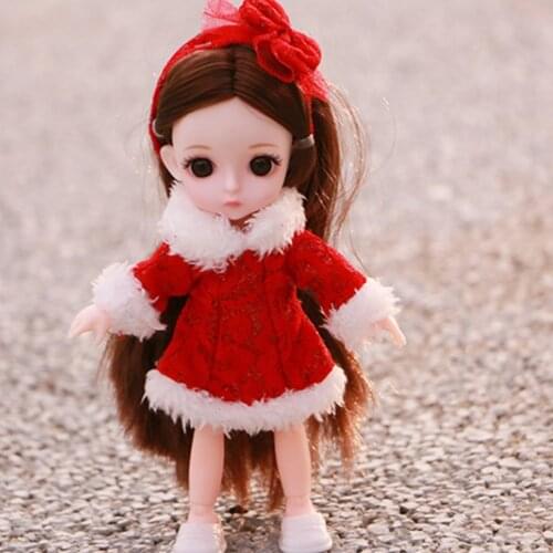 BJD Doll 16cm Doll Gifts For Girl Joints Dolls With Full Outfits Clothes Set Wig Makeup Handmade Beauty Toy