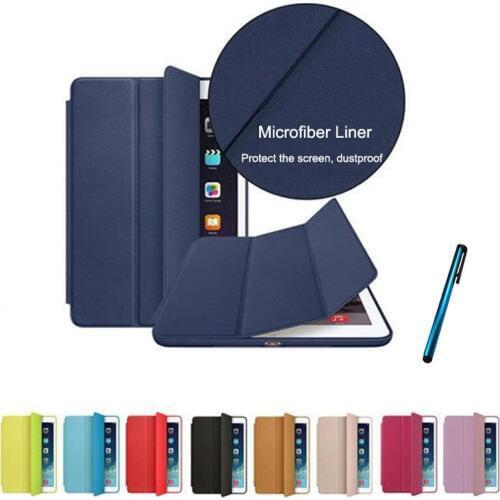 For Apple Ipad 6 Air 2 Case Cover Full Body Protect Special Thin Flip Stent Magnetic Leather Case Smart Cover + Free Touch Pen