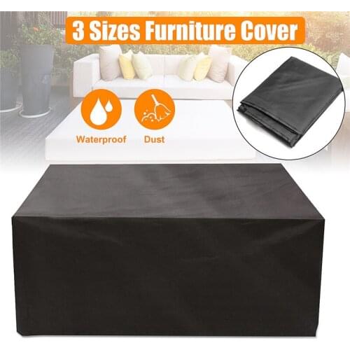 Outdoor Garden Furniture Rain Cover Waterproof Oxford Wicker Sofa Protection Set Garden Patio Rain Snow Dustproof Black Covers