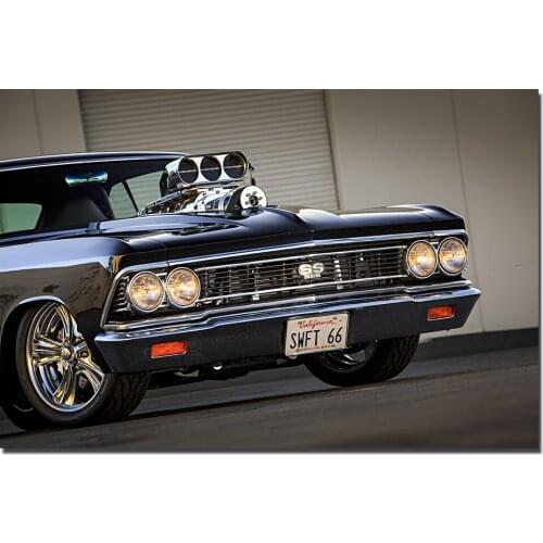 Chevrolet Chevelle Classic Car Poster Canvas Painting Decoration Wall Art Picture for Living Room
