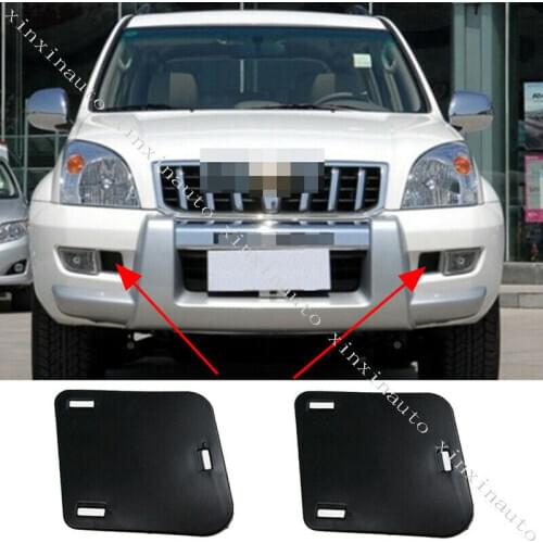 For Toyota Land Cruiser Prado LC120 2003-2009 1Pair 2pcs Front Bumper Fog Light Side Cover Hoods