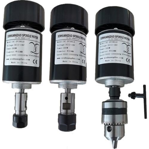 Air cooled 0.2kw Air cooled spindle Motor CNC 200W Spindle Motor + Clamp for CNC Machine DIY CNC 24VDC 10000RPM