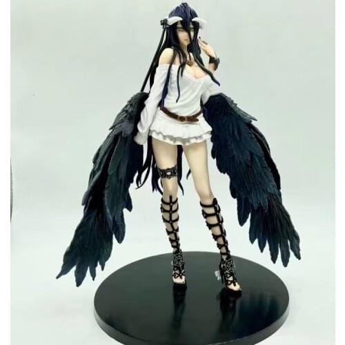 Game Anime Novel Overlord Albedo Pure White Devil Sexy 27cm Figure Model Toys Gift