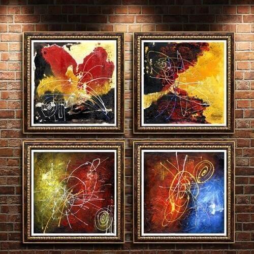 Wall Pictures For Living Room Peinture Abstraite Flowers Canvas Wall Decor Art Modern Paintings Picture Oil Painting Canvas Art