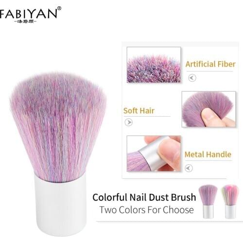 2 Styles Colorful Soft Nail Art Dust Cleaning Acrylic UV Gel Powder Remover Brush Salon Manicure Care Cleaner Tool