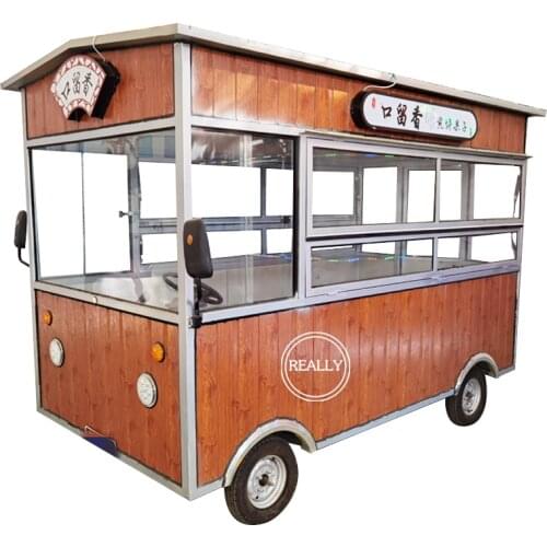 Chinese Customized Mobile Food Kiosk Snack Ice Cream Vending Trailer Kitchen Equipment Includes Food Truck For Sale