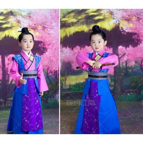 Feng Yang Xi Litte Boy Costume Tang Costume for Kids Ancient Chinese Rich Boy Costume