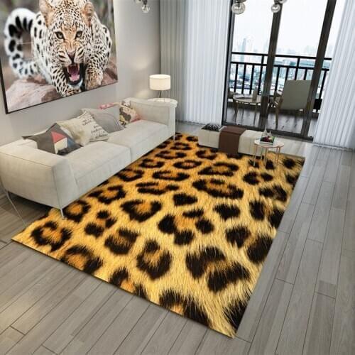 Lion tiger zebra pattern carpet Square Anti-Skid Area Floor Mat 3D Rug Non-slip Mat Dining Room Living Room Soft Bedroom Carpet