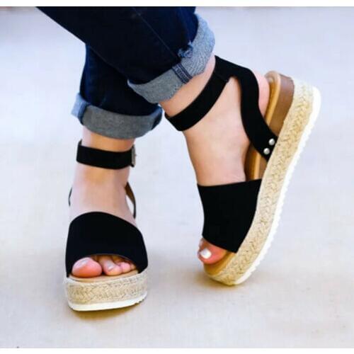 Summer Ankle Strap Sandals Open Toe Platform Casual Wedges Sandals Summer Shoes for Women Beach NYZ Shop