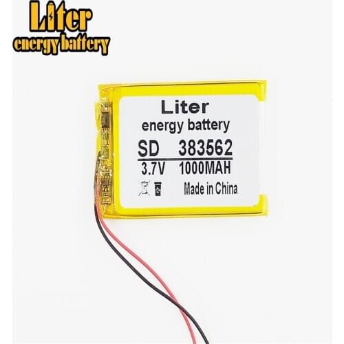383562 353562 403562 3.7V 1000mah Lithium polymer Battery with Protection Board For Bluetooth GSP PSP Digital Products