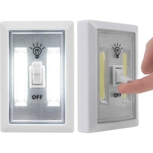 Magnetic COB LED Switch Wall Night Lights Cordless Lamp Battery Operated Cabinet Garage Closet Camping Emergency Light