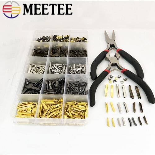 1set Metal Zipper Double Open Latch Repair Kits Tool for 3# 5# 8# Zippers Non-slip Stopper DIY Coat U Shape Top Stop Replacement