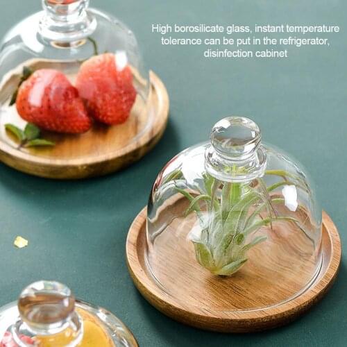 Mini Dessert Serving Stand With Dome Lid Multifunctional Platter Cake Plate For Hotels Cake Decorating Tools Kitchen