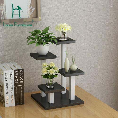 Louis Fashion Plant Selves Minimalist Creative Mini Office Desktop Multi-function Ladder Store Modern
