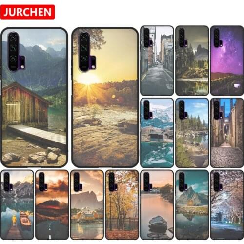 JURCHEN Cartoon Phone Case For Huawei Honor 20 Pro Cover Coque Cute Patterned Soft Black Case For Honor 20 Pro YAL-AL10 YAL-TL10
