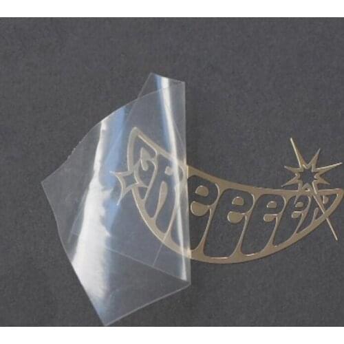 Custom logo sticker for packing box , electroform nickel sticker electroformaing nickel logo metal logo with 3M glue