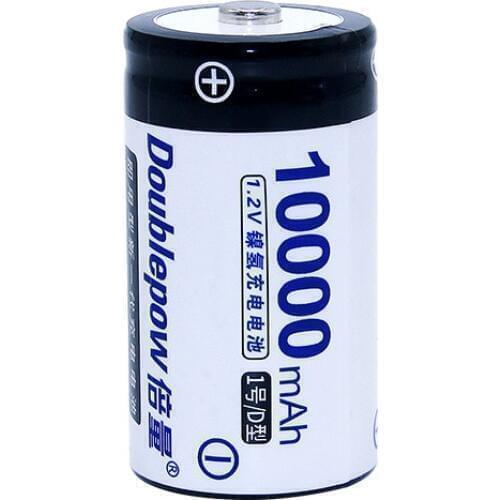 New 1 pcs Doublepow 1.2V 10000mAh Rechargeable Batteries high Capacity D Size battery Flashlight Gas Cooker Radio Water heater