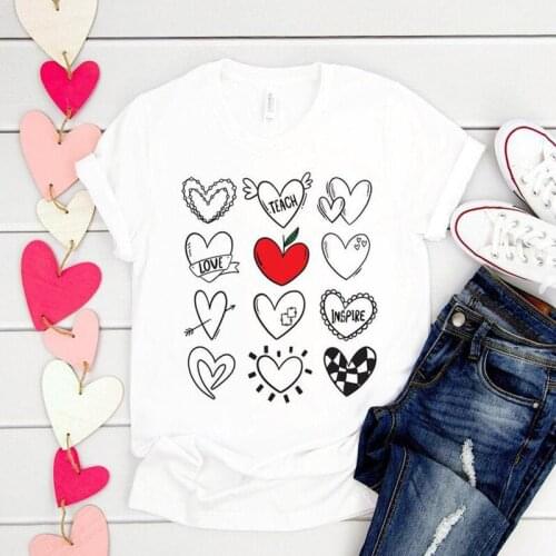 Couple Clothes Tops Summer Women Aesthetic Graphic T Shirts Short Sleeve O-neck Casual Ulzzang Clothing for Lover Ropa De Mujer