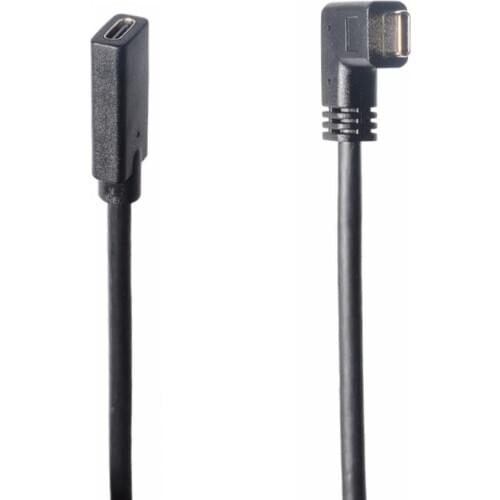 Right Angle USB C to USB C Cable 1M/3.3Ft, Type C Cord(3A) 90 Degree USB-C USB 3.1 Male to Female Fast Charging Cable 4k 60hz