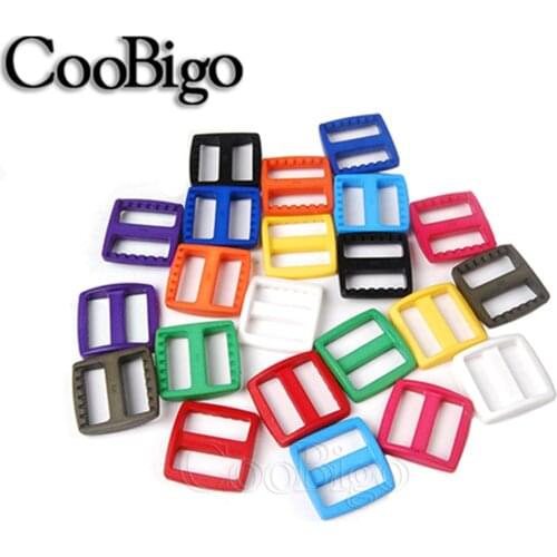 50Pcs Tri-Glides Slider Buckle Adjust Colorful Plastic 25mm For DIY Backpacks Webbing Camera Straps Pets Collar Accessory