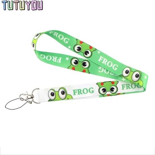 PC391 Frog Lanyards Id Badge Holder Keychain ID Card Pass Gym Mobile Badge Holder Lanyard Key Holder