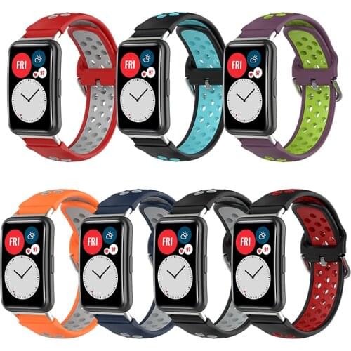 Wrist strap for Huawei watch fit accessories replacement silicone adjustable wrist band for huawei fit bracelet loop soft strap