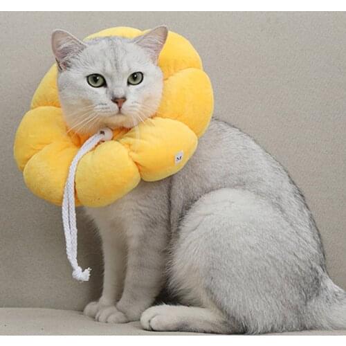 Sun Flower Pet Collar Elizabeth Circle Cat Collar Soft Anti-lick Protective Neck Pet Supplies Recovery Wound Dog Collar