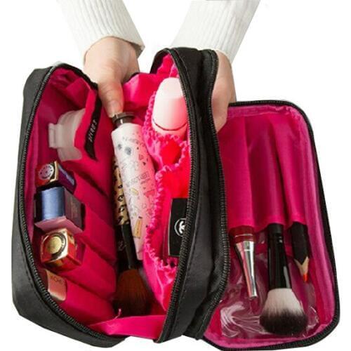 1 Pc Solid Cosmetic Bag Korean Style Women Makeup Bag Pouch Toiletry Bag Waterproof Makeup Organizer Case