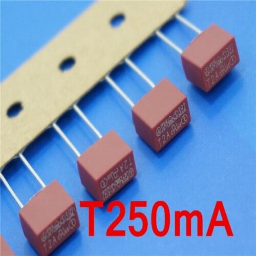 10 pcs/lot) T250mA 250V TE5 Slow Blow Subminiature Fuse, UL VDE RoHS Approved, 250mA, 0.25Amp
