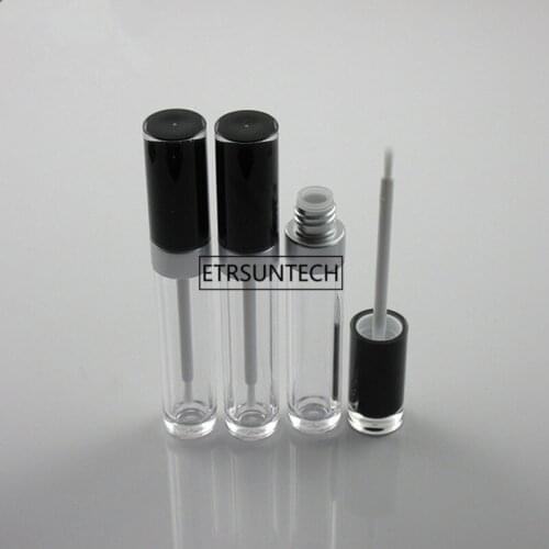 100pcs Empty 8ml Lipgloss Containers Round Cosmetic Container Makeup Clear Lip Gloss Tubes with Clear Wand F3906