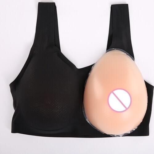 1000g/pair Silicone Realistic Breast Women Chest Bust Enhancer female Mammectomy Prosthesis Boobs make up Defect + Bra