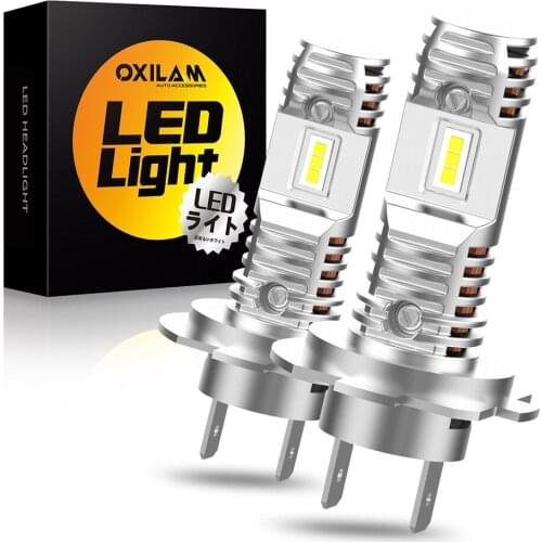 2Pcs H7 LED Front Lamps Wireless H8 H9 H11 Car Headlight 9005 HB3 Led Head Light Bulbs Headlamps for Automotive 12V 6000K White