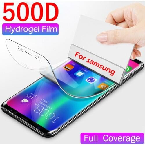 500D Full Cover Hydrogel Film Screen Protector For Samsung Galaxy S20 S10 S9 S8 Plus For Note 10 Lite Sweatproof Game Not Glass