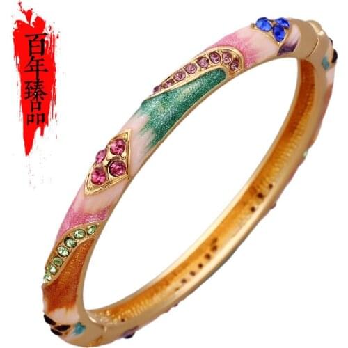 Free shipping bracelet female colored enamel set auger national wind restoring ancient ways of fashion accessories manufacturer