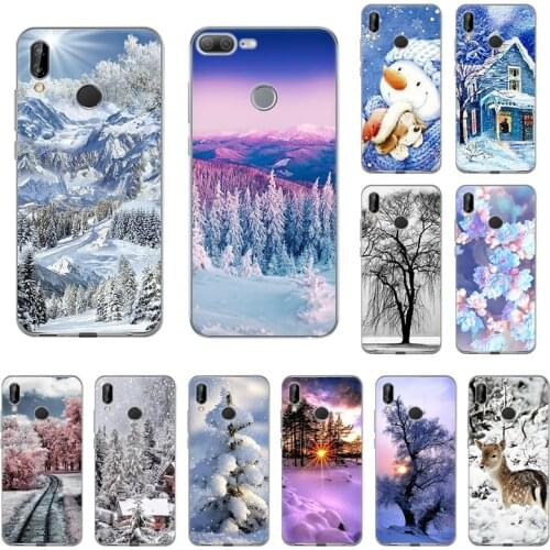Winter Snow Ice Tree Clear Soft TPU Phone Case for Huawei Honor 9A X10 9C 30 20 Pro 8X 9X 9S 10X Lite 10i 8A 8S 8C Y5P 7S Cover