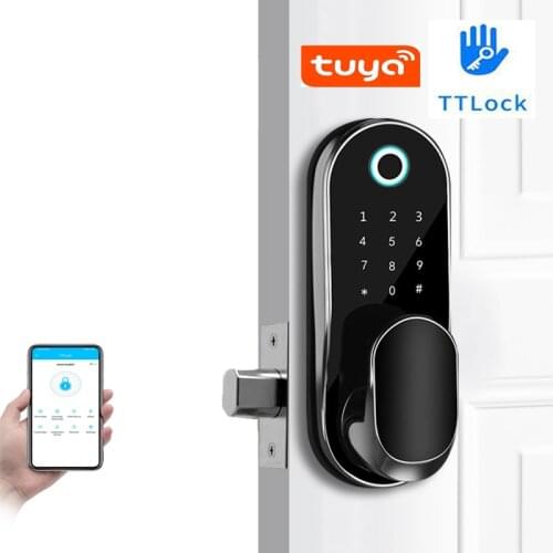 TTLock APP Smart Remote control Fingerprint Lock Biometrics Password Code US Deadbolt Door Lock