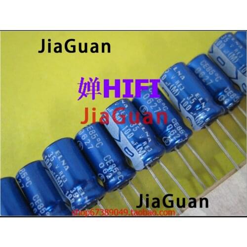 50pcs NEW ELNA RE3 35V100UF 6.3X11MM audio electrolytic capacitor 100uF/35V blue robe 100UF 35V re3 100uf 35v