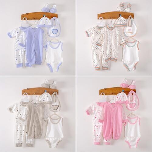 0-3m 8Pcs/set Cotton Newborn Clothes Baby Clothing Set Baby Girls Boys Clothes Set Infant Outfit Toddler Suit for New Born Gifts