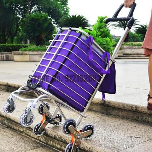 Shopping Cart Climbing Stairs, Trolley Cart, Household Trailer, Folding Food Basket, Trolley Cart, Shopping Cart, Small Cart, Po