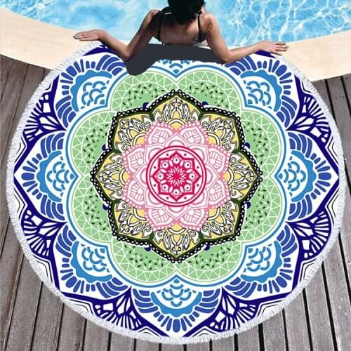 Swimming Pool Seaside Round Mandala Pattern Series Beach Towel Bath Towels Toallas de bano
