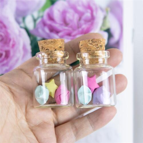 20ml Mini Bottle with Cork Stopper Tiny Empty Liquid Pill Powder Jewellery Ornament Wedding Decoration Gifts Bottles 50pcs/lot