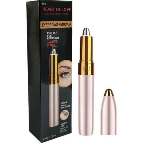 Multifunctional Eyebrow Trimmer USB Rechargeable Mini Electric Hair Removal Pen for ladies for dropshipping