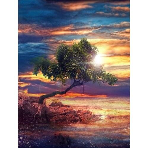 Landscape Diamond Painting Full Square Dirll 5D DIY Diamond Embroidery Tree Rhinestones Pictures decoration E1558