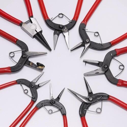 Long Round Nose Pliers Wire Looping Pliers Concave Plier Beading Multifunctional Jewelry Pliers Hand Tools DIY Making Equipments