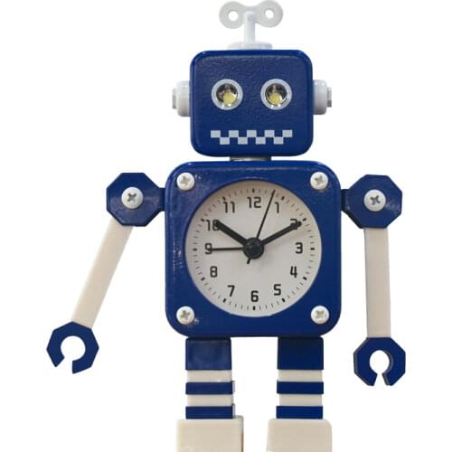 Robot Creative Alarm Clock Fashion Student Sky Star Children Baby Room Night Light Projector Reveil Bois Digital Watch SC OO50AC