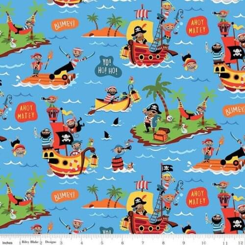 Tablecloth, Pirates Life on the ocean blue, waterproof, BPA Free, Child Safe