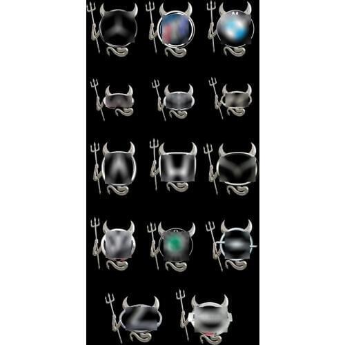 Car styling 3D Silver High Quality Universal Sticker Car Styling Auto Logos Car decoration Cute Crab Devil