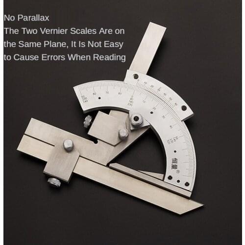 Carbon Steel Universal Bevel Protractor 0-320Accuracy Angle Finder Measuring Ruler Precision Goniometer Woodwork Measuring Too