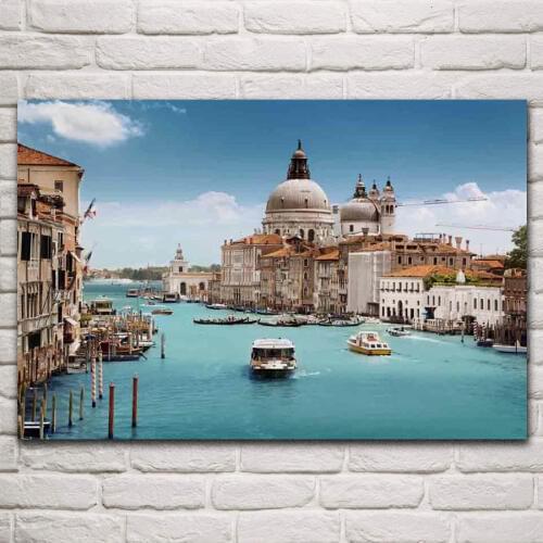 Venice italy city landscape sea water KA663 living room home wall modern art decor wood frame poster
